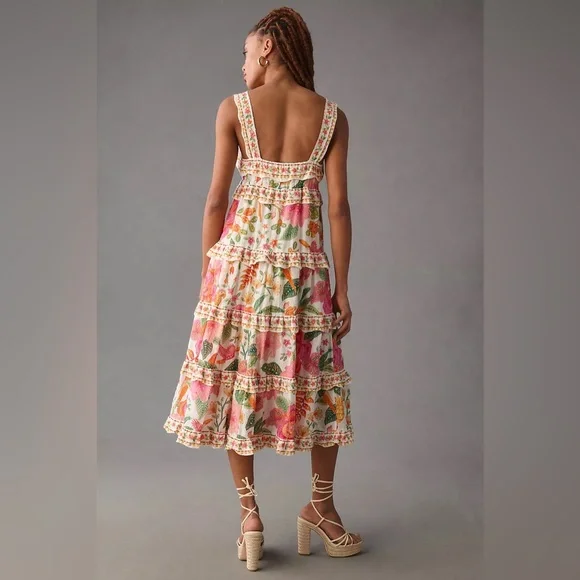 FARM Rio Macaw Bloom Ruffle Tiered Dress - Picture 6 of 15